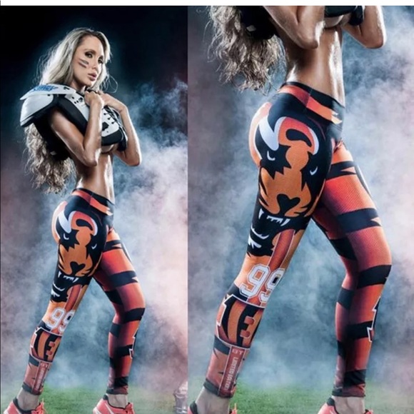 SOLD. Auth. Roni Taylor Fit LE Fibre Bengals Leggings! - Picture 6 of 8